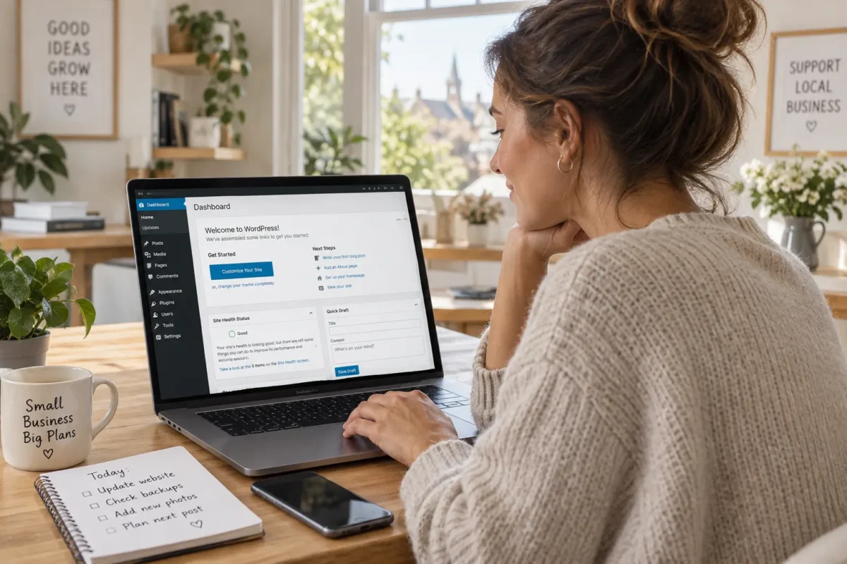 Business Woman Looking at the Website